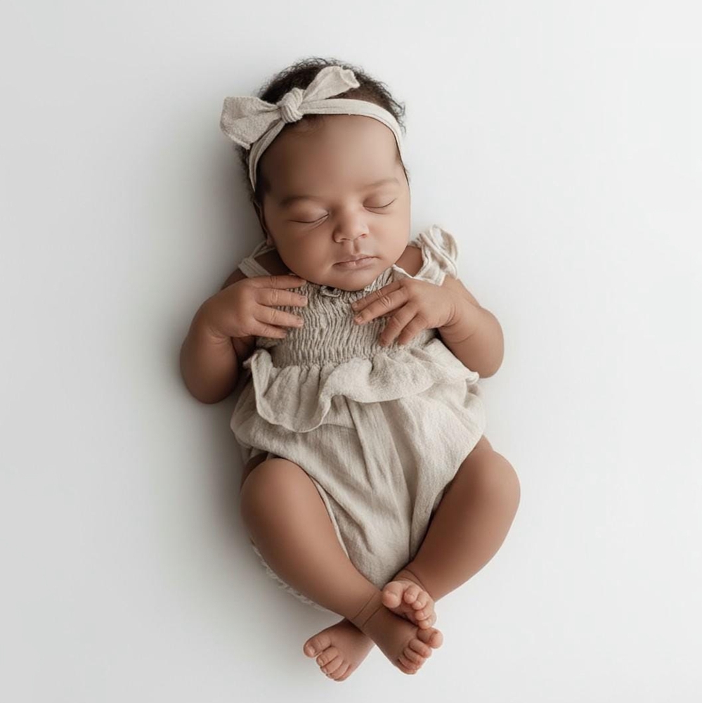 Infant Photography Props Outfit - Accessori per Fotografia Neonati, Tutina Gialla
