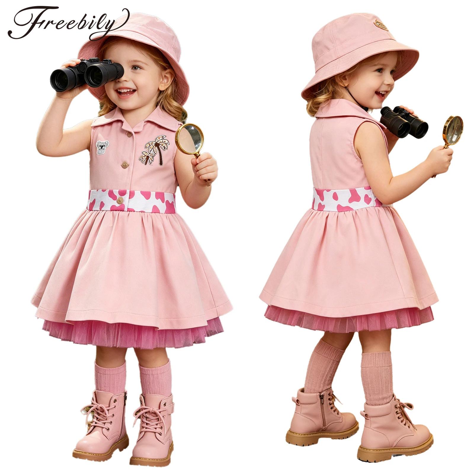 Toddler Girl Tulle Party Dress - Vestito da Zookeeper per Bambine, Senza