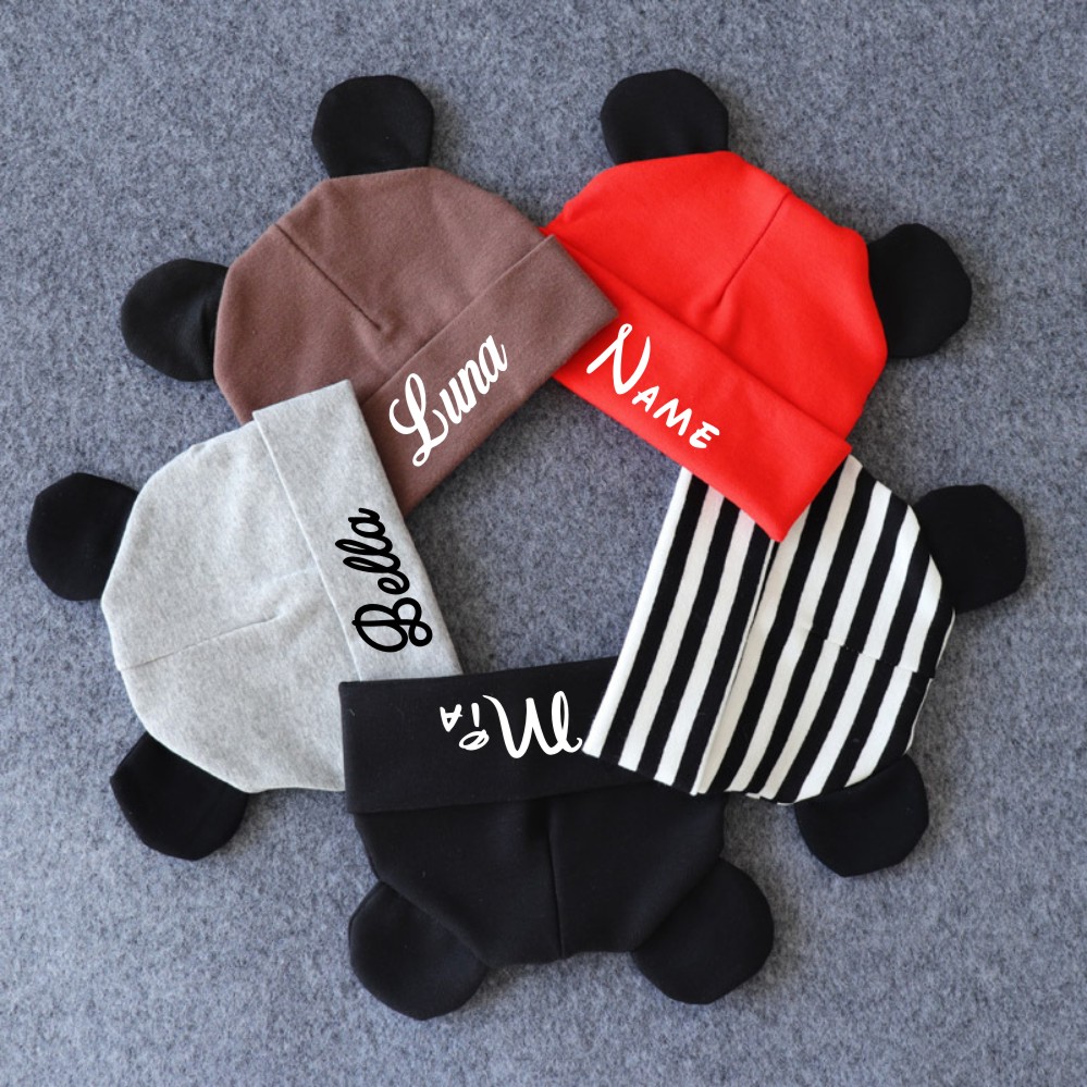 Infant Beanie Hat With Ears - Berretto personalizzato per neonato regalo berretto