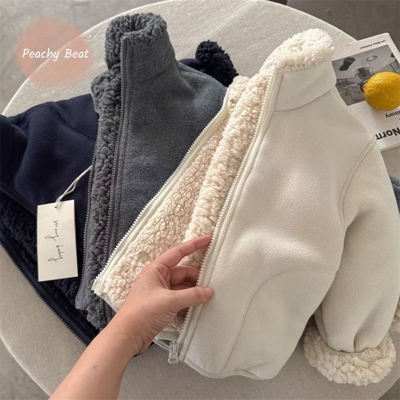 Toddler Boy Winter Fleece Jacket - Giacca in Finta Pelliccia alla Moda