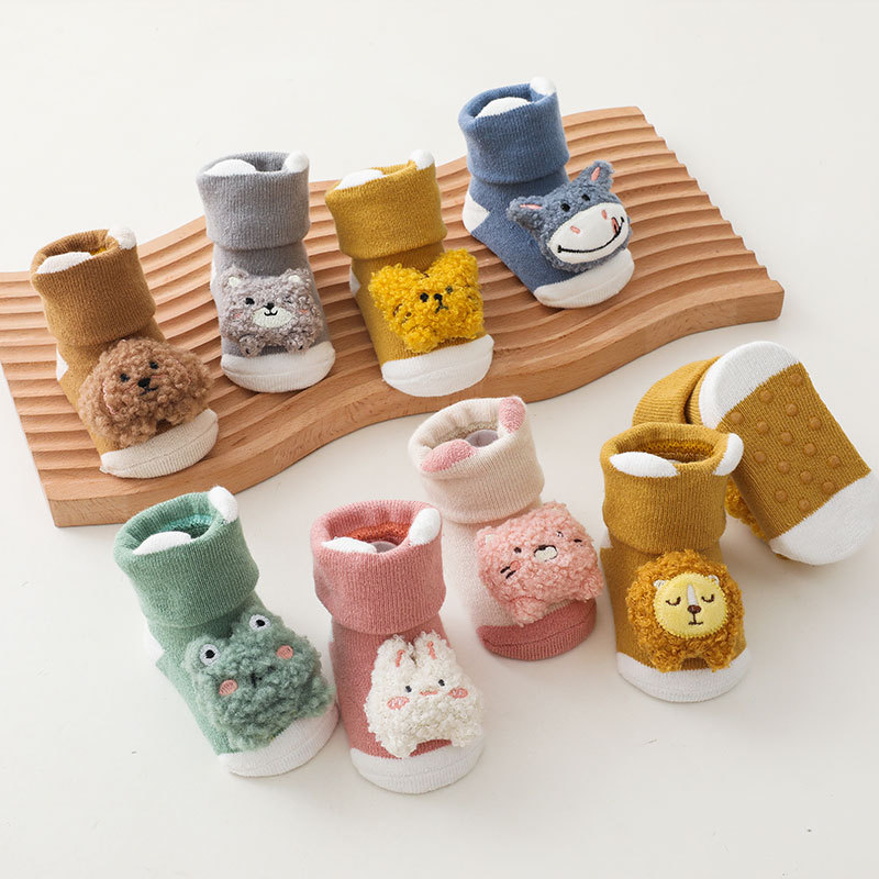 Unisex Baby Socks Non Slip - Calzini per animali da cartone animato