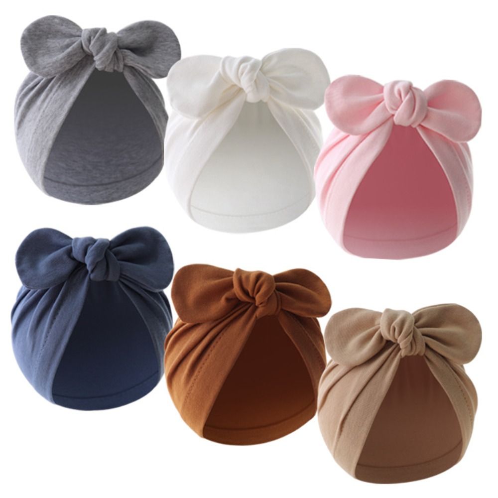 Infant Beanie Hat With Ears - Cappello da bambino con nodo a
