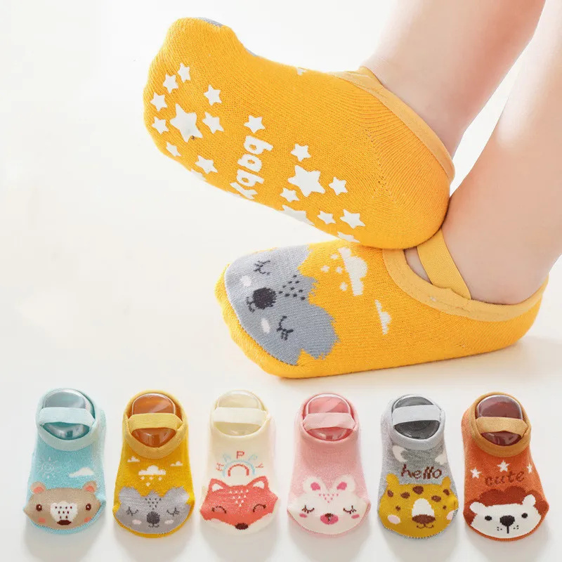 Unisex Baby Socks Non Slip - 0-3 anni Neonate Ragazzi Calzini antiscivolo