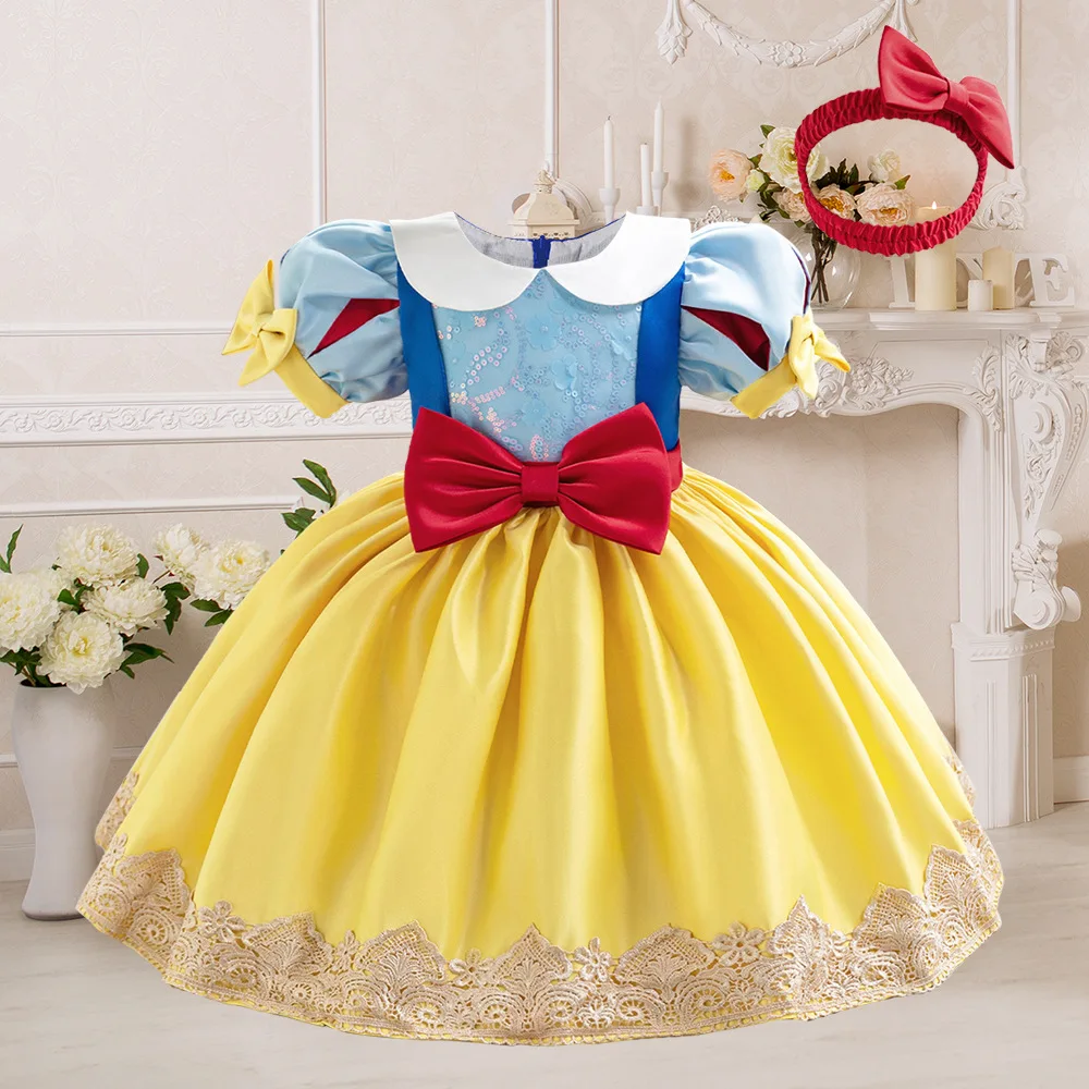 Toddler Girl Tulle Party Dress - Vestito da festa Tutu giallo per