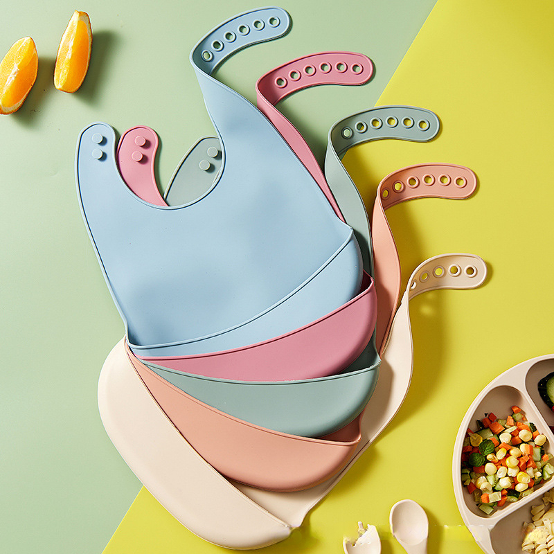 Waterproof Baby Bibs Silicone - Bavaglini in silicone per bambini Bavaglino
