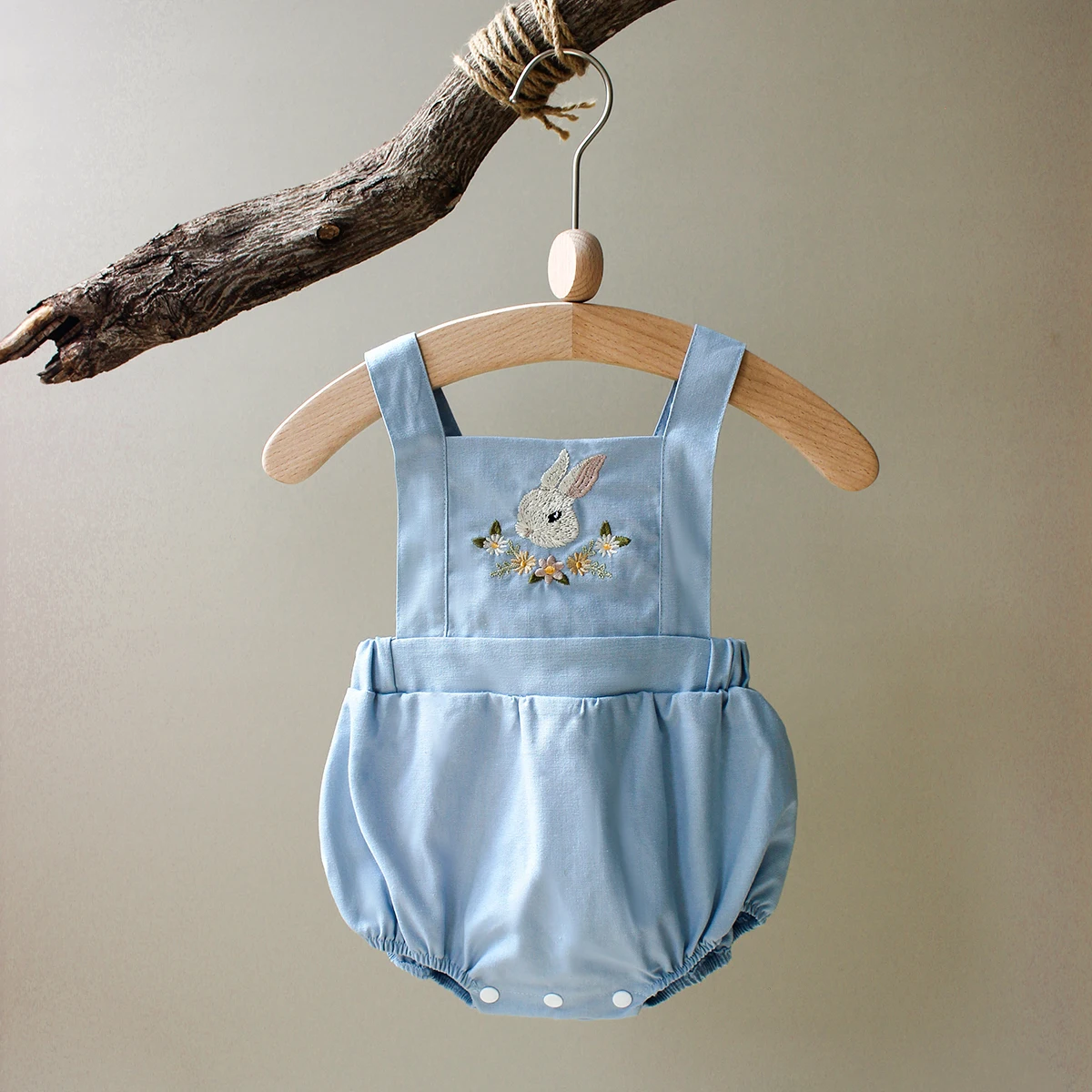 Tutine Estive per Neonata con  - Baby Summer Linen Sleeveless Jumpsuit recensione e prezzo