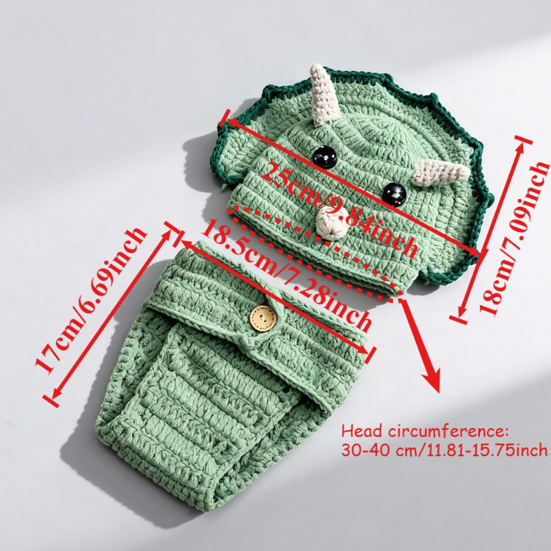 2 pezzi di dinosauro all'uncin - Infant Photography Props Outfit recensione e prezzo