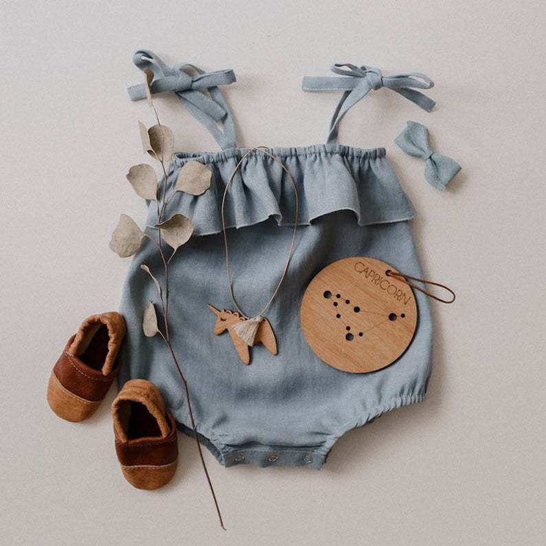 Estate neonata vestiti pagliac - Baby Summer Linen Sleeveless Jumpsuit recensione e prezzo