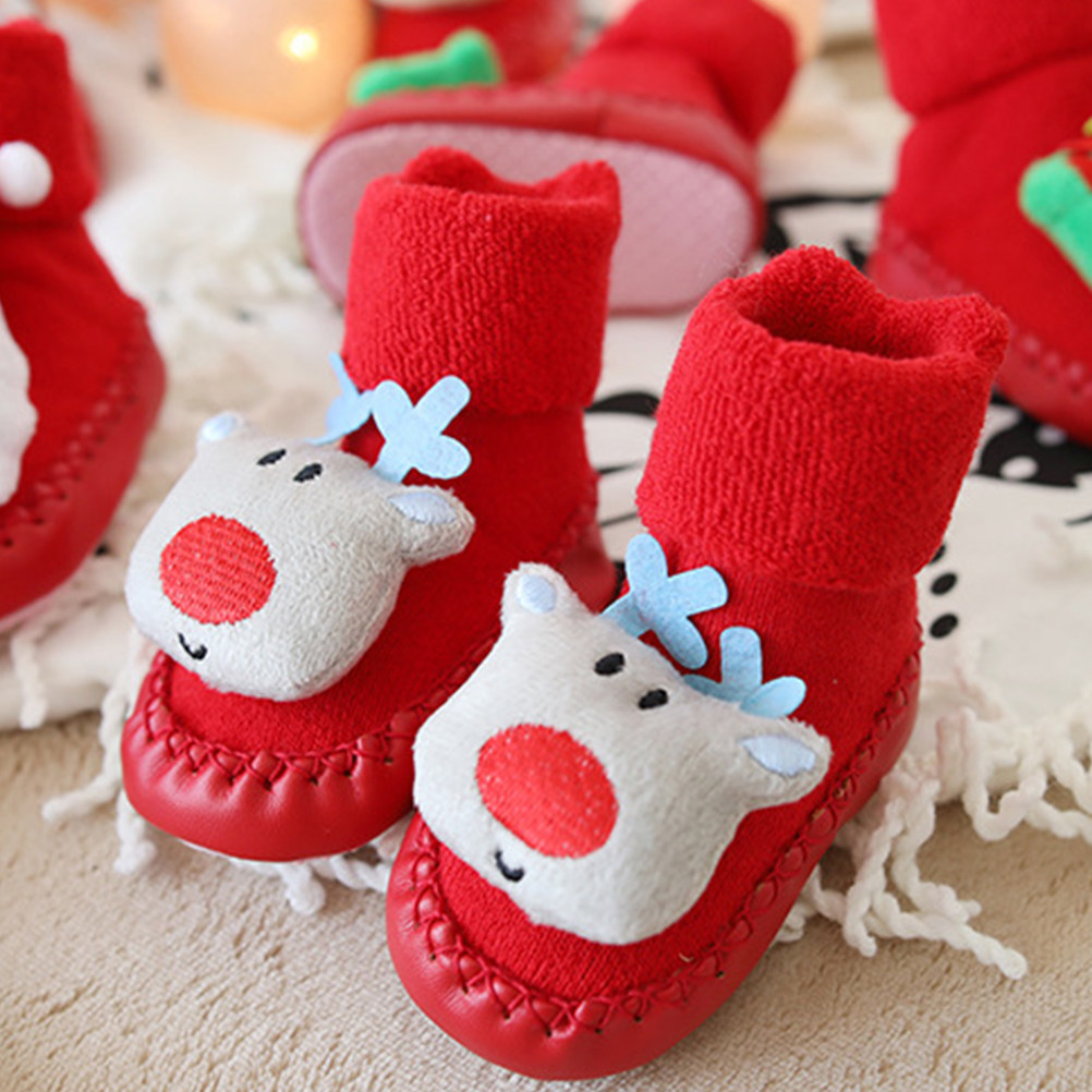 1 Paio di Calzini Natalizi Cal - Unisex Baby Socks Non Slip recensione e prezzo