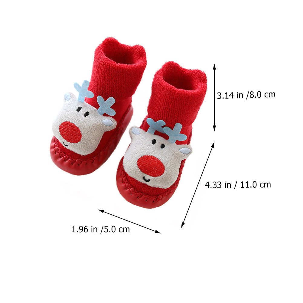 1 Paio di Calzini Natalizi Cal - Unisex Baby Socks Non Slip recensione e prezzo