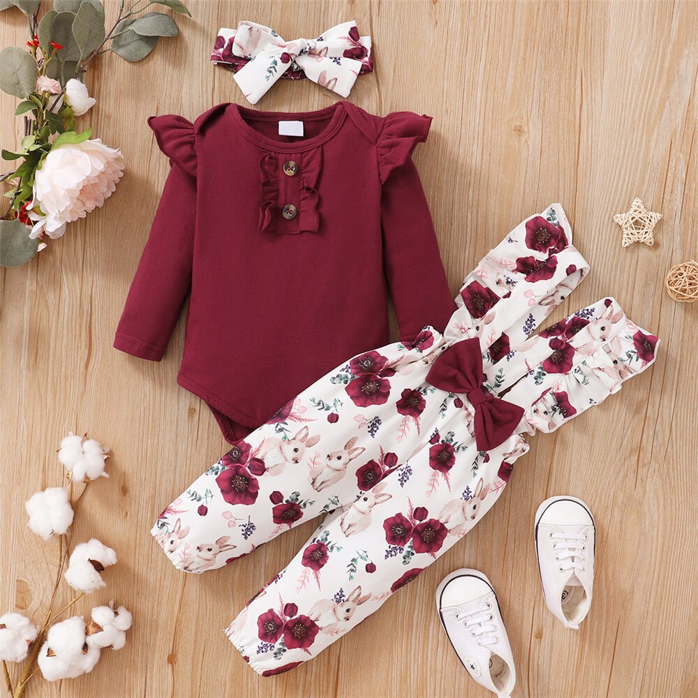 0-24 mesi neonata 3 pezzi di v - Newborn Baby Girl Romper Floral recensione e prezzo