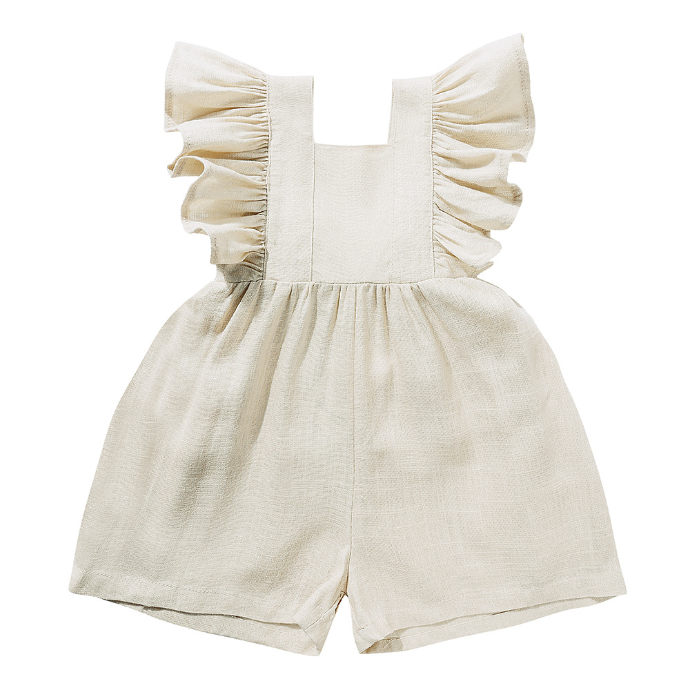 Abbigliamento Estivo per Neona - Baby Summer Linen Sleeveless Jumpsuit recensione e prezzo