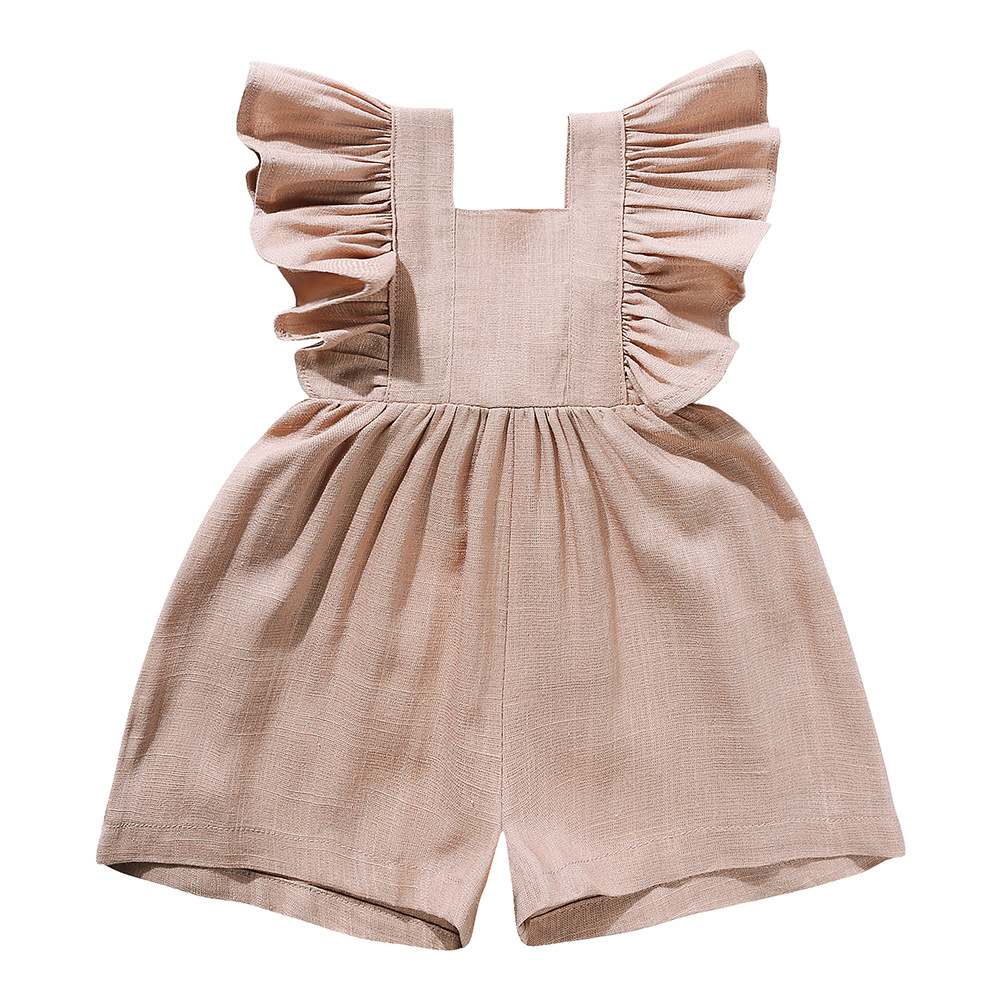 Abbigliamento Estivo per Neona - Baby Summer Linen Sleeveless Jumpsuit recensione e prezzo