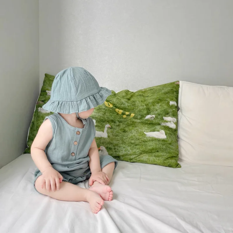 2 pz/set vestiti estivi per ba - Baby Summer Linen Sleeveless Jumpsuit recensione e prezzo
