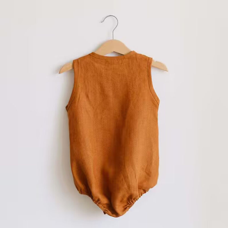 Neonati maschi Lino Cotone Pag - Baby Summer Linen Sleeveless Jumpsuit recensione e prezzo