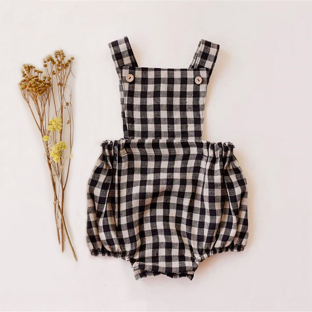 Neonato Ragazzo Ragazza Paglia - Baby Summer Linen Sleeveless Jumpsuit recensione e prezzo